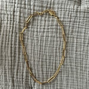 Gold Paper Clip Necklace